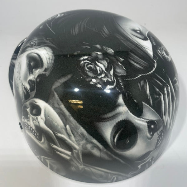 Baseball Cap Style Motorcycle Helmet DAY OF THE DEAD GIRLS