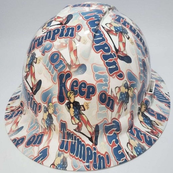Full Brim Hard Hat Hydro Dipped Keep on Trumpin