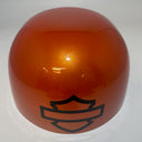 Baseball Cap Style Motorcycle Helmet Electric Orange Bar and Shield