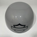 Baseball Cap Style Motorcycle Helmet Billiard Grey w/ Black Bill Bar and Shield