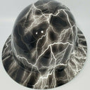 Full Brim Hard Hat Hydro Dipped White Lightning