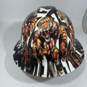 Full Brim Hard Hat Custom Hydro Dipped Bengals White Fathead