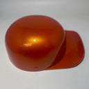 Baseball Cap Style Motorcycle Helmet Electric Orange Bar and Shield