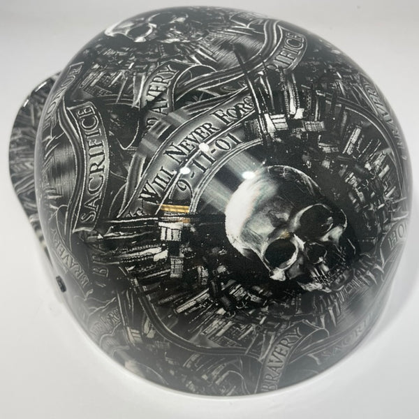 Baseball Cap Style Motorcycle Helmet Never Forgotten 9/11