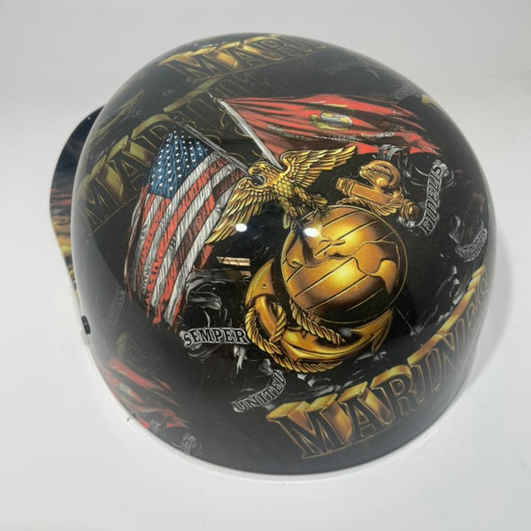 Baseball Cap Style Motorcycle Helmet Marines
