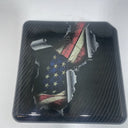 Custom Carbon Fiber American Flag Hydro Dipped Engine/Fuse Box Covers for Silverado, Tahoe &amp; Cadillac