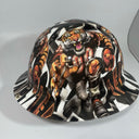 Full Brim Hard Hat Custom Hydro Dipped Bengals White Fathead