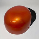 Baseball Cap Style Motorcycle Helmet Electric Orange w/ Black Bill