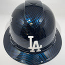 Full Brim Hard Hat Hydro Dipped Candy Blue Carbon LA Dodgers
