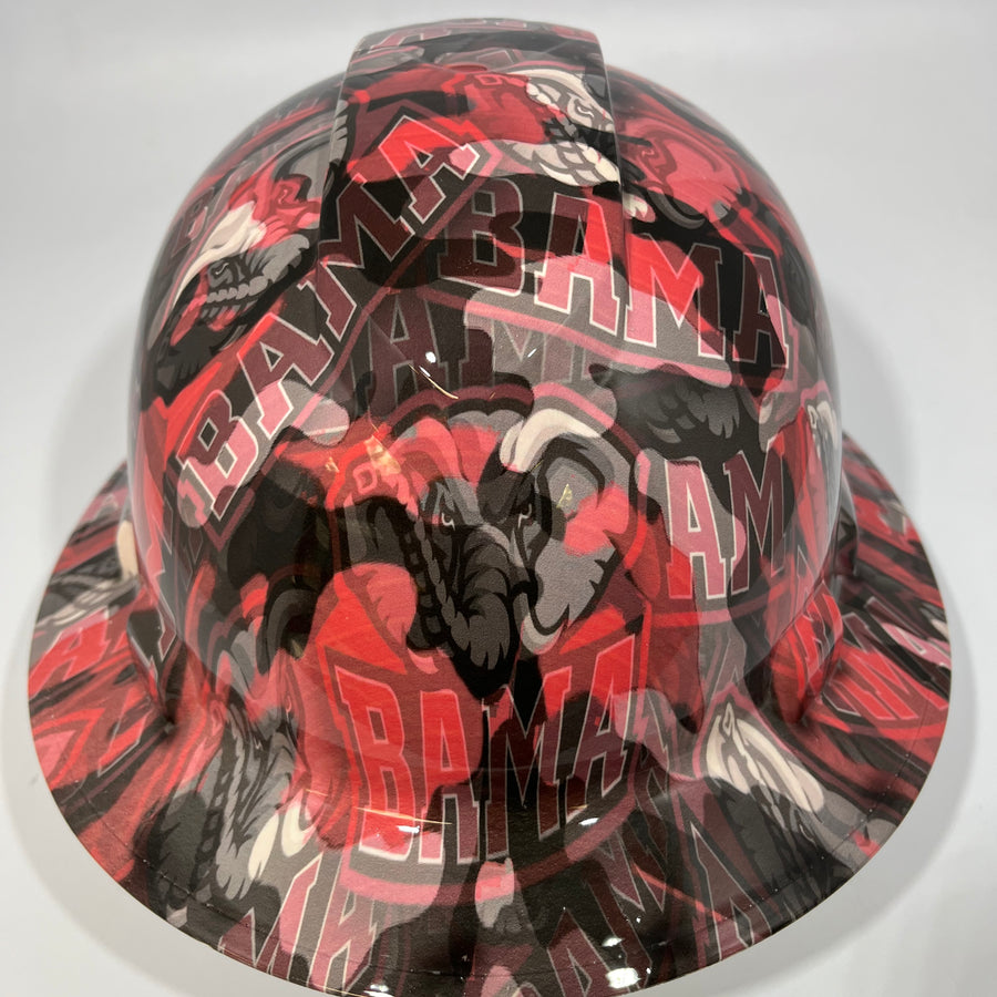 Full Brim Hard Hat Hydro Dipped ALABAMA CRIMSON TIDE Bama Camo