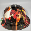 Full Brim Hard Hat Custom Hydro Dipped AMERICAN PRIDE MEXICAN ROOTS