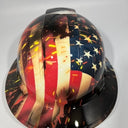 Full Brim Hard Hat Custom Hydro Dipped AMERICAN PRIDE MEXICAN ROOTS