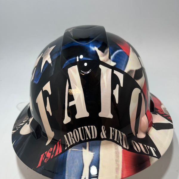 Full Brim Hard Hat Hydro Dipped AMERICAN PRIDE FAFO LMTD