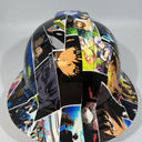 Full Brim Hard Hat Custom Hydro Dipped ANIME CROSSOVER STICKER BOMB 1