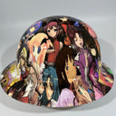 Full Brim Hard Hat Custom Hydro Dipped ANIME CROSSOVER STICKER BOMB