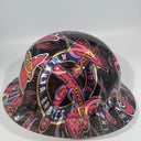 Full Brim Hard Hat Hydro Dipped ATLANTA BRAVES