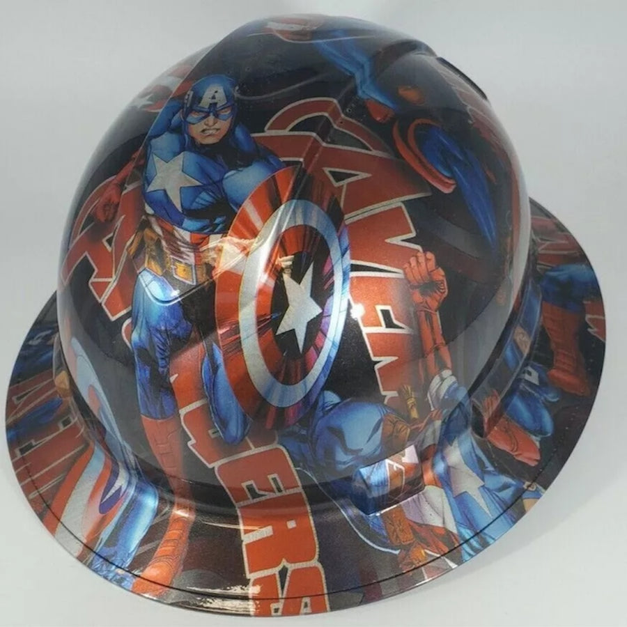 Full Brim Hard Hat Hydro Dipped Avengers
