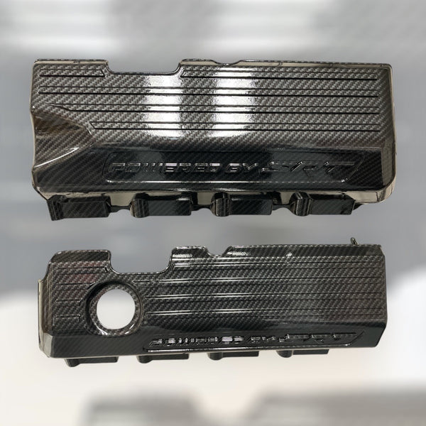 Custom Hydro Dipped Carbon Fiber Coil Covers Powered By SRT Charger/Challenger 2015+ Chrysler 2011+