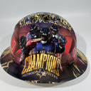 Full Brim Hard Hat Custom Hydro Dipped BALTIMORE RAVENS AFC NORTH CHAMPS