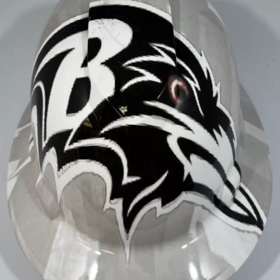 Full Brim Hard Hat Hydro Dipped BALTIMORE RAVENS SALUTE TO SERVICE EDITION