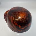Baseball Cap Style Motorcycle Helmet Electric Orange Carbon Fiber Harley Davidson