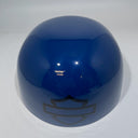 Baseball Cap Style Motorcycle Helmet Bright Billiard Blue Bar and Shield