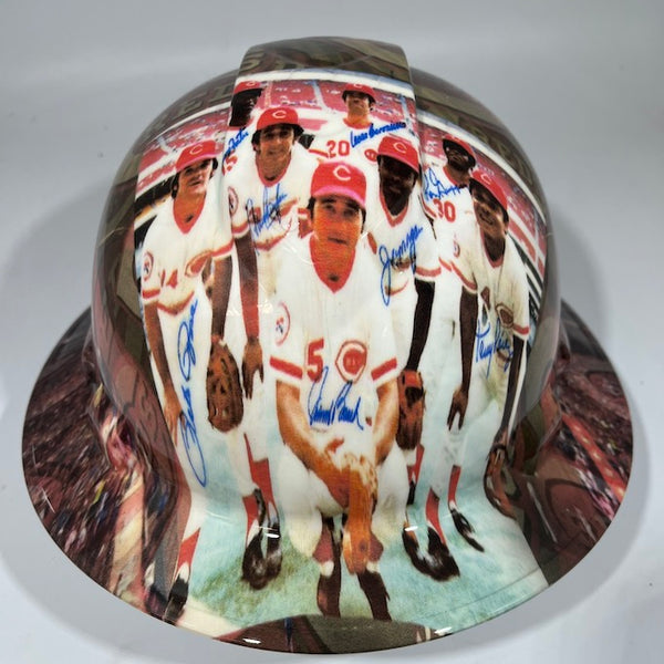 Full Brim Hard Hat Hydro Dipped BIG RED MACHINE CINCINNATI