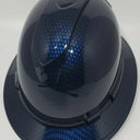 Full Brim Hard Hat Hydro Dipped BLUE CANDY CARBON FIBER