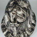 Full Brim Hard Hat Hydro Dipped Big Brain Skulls