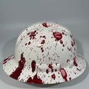 Full Brim Hard Hat Hydro Dipped CRIME SCENE BLOOD SPLATTER 2