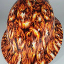Full Brim Hard Hat Hydro Dipped BURNING SKULLS