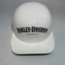 Baseball Cap Style Motorcycle Helmet Arctic White Bar & Shield