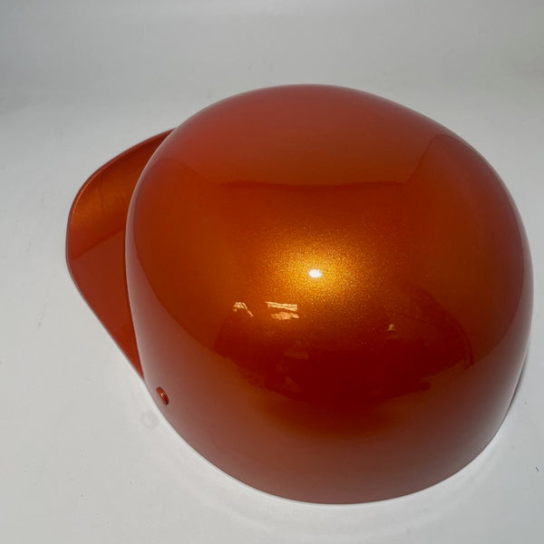 Baseball Cap Style Motorcycle Helmet Electric Orange
