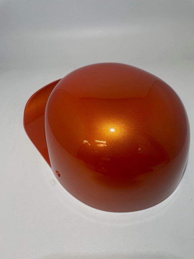 Baseball Cap Style Motorcycle Helmet Electric Orange