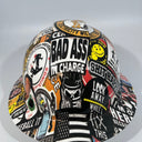 Full Brim Hard Hat Hydro Dipped CONSTRUCTION STICKER BOMB