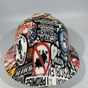 Full Brim Hard Hat Hydro Dipped CONSTRUCTION STICKER BOMB