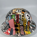 Full Brim Hard Hat Hydro Dipped CONSTRUCTION STICKER BOMB