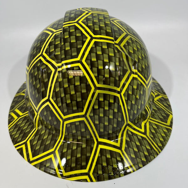 Full Brim Hard Hat Hydro Dipped Carbon Fiber Soccer