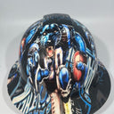 Full Brim Hard Hat Hydro Dipped CAROLINA PANTHERS