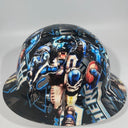 Full Brim Hard Hat Hydro Dipped CAROLINA PANTHERS