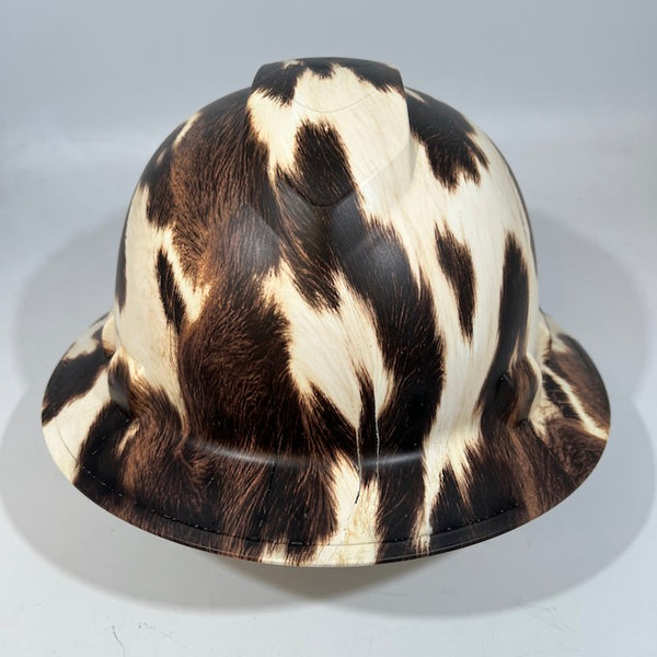 Full Brim Hard Hat Hydro Dipped COW HIDE