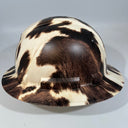 Full Brim Hard Hat Hydro Dipped COW HIDE