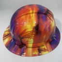 Full Brim Hard Hat Hydro Dipped Texas Flag Texas Sunset Oil Rigs