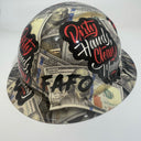 Full Brim Hard Hat Hydro Dipped FAFO DIRTY HANDS CLEAN MONEY