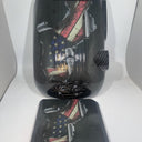 Custom Carbon Fiber American Flag Hydro Dipped Engine/Fuse Box Covers for Silverado, Tahoe &amp; Cadillac