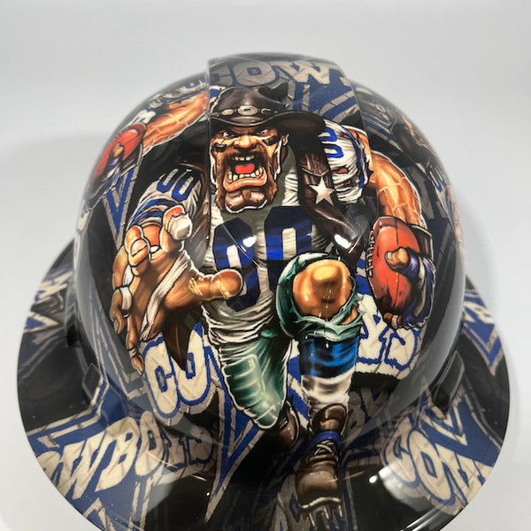 Full Brim Hard Hat Hydro Dipped DALLAS COWBOYS FATHEAD