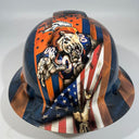 Full Brim Hard Hat Custom Hydro Dipped DENVER BRONCOS FLAG