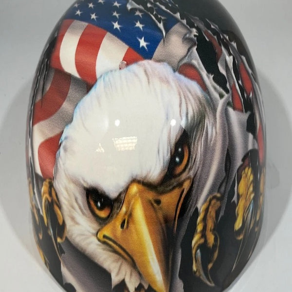Baseball Cap Style Motorcycle Helmet RIPPING EAGLES