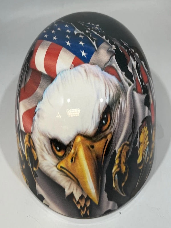 Baseball Cap Style Motorcycle Helmet RIPPING EAGLES