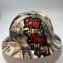 Full Brim Hard Hat Hydro Dipped DIRTY HANDS CLEAN MONEY